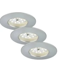 LED-Einbauleuchte alu 5 W schwenkbar, 3er-Set