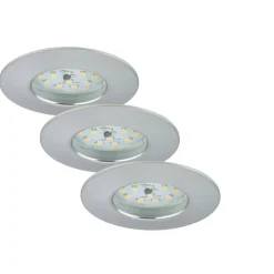 LED-Einbauleuchte alu 5 W schwenkbar, 3er-Set