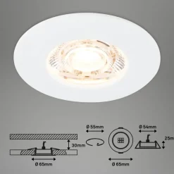 LED-Einbauleuchten-Set 'Kulana Mini' weiß Ø 6,5 cm 3,6W 350 lm 3 Stück