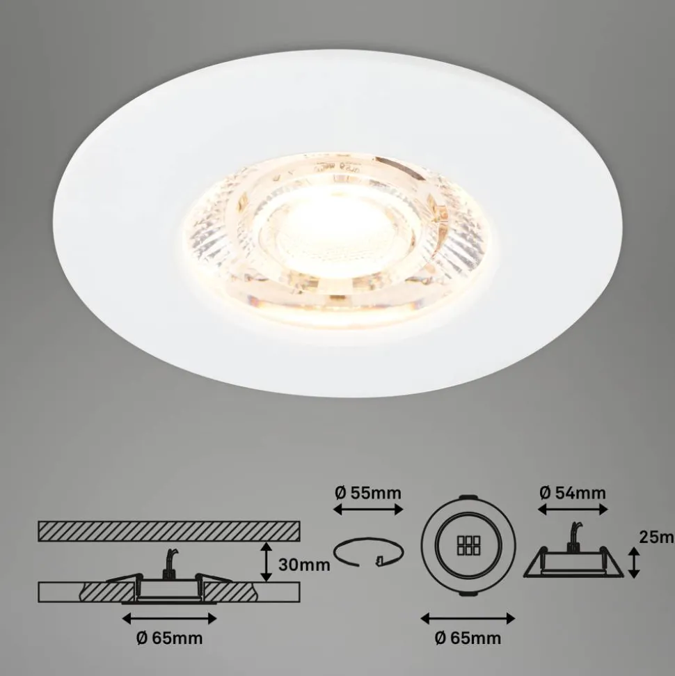 LED-Einbauleuchten-Set 'Kulana Mini' weiß Ø 6,5 cm 3,6W 350 lm 3 Stück