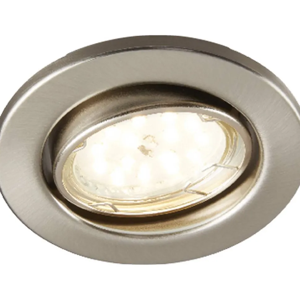 LED-Einbauleuchten-Set nickelfarben Ø 8,6 cm 3 Stück
