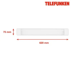 LED-Feuchtraumleuchte 'CHONS' weiß 22 W 62 x 7,5 x 2,5 cm