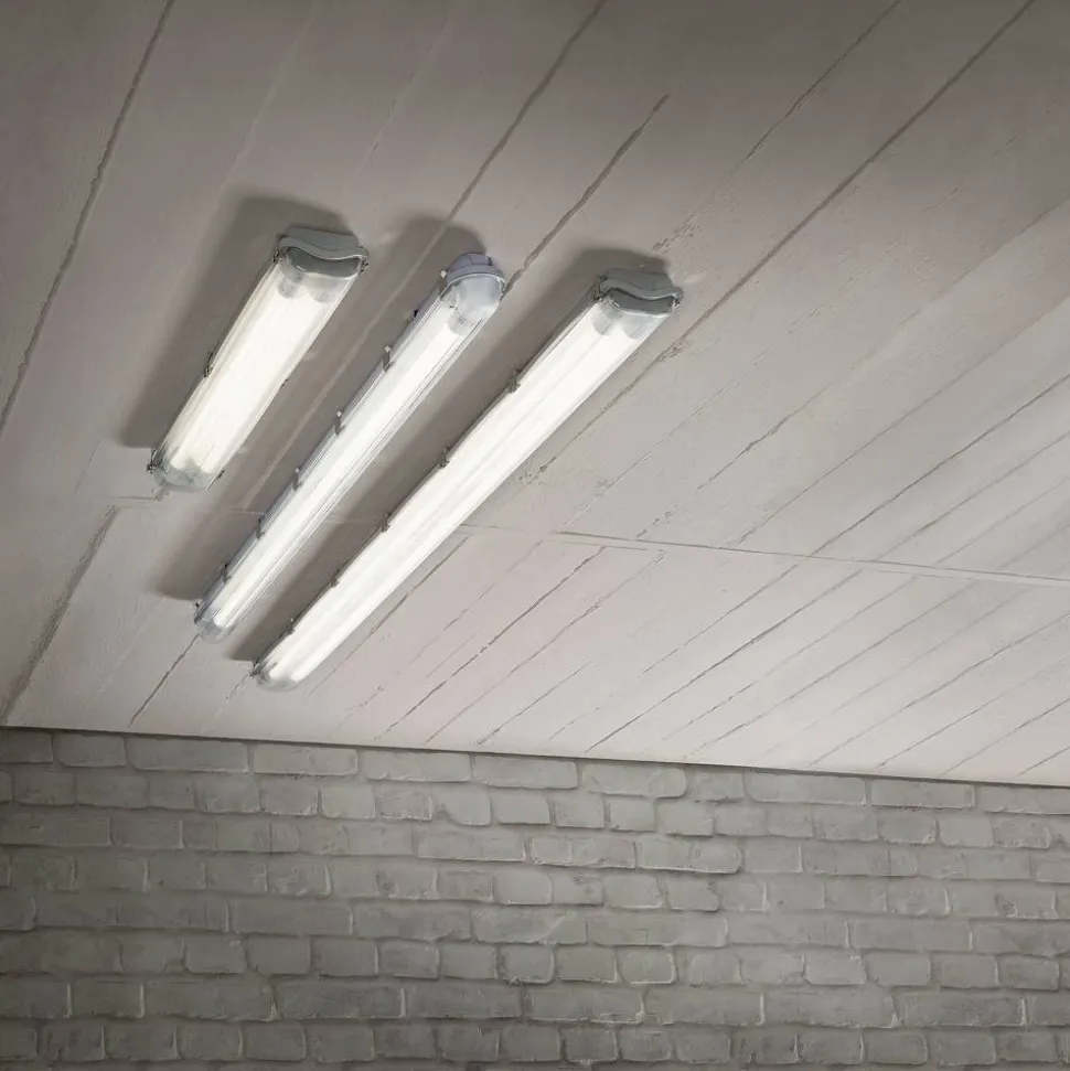 LED-Feuchtraumleuchte grau 10 W 1000 lm G13 4000 K IP 65