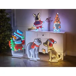 LED-Figur Elch mit Timer 165 LEDs 85 cm