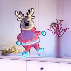 LED-Figur Elch mit Timer 165 LEDs 85 cm