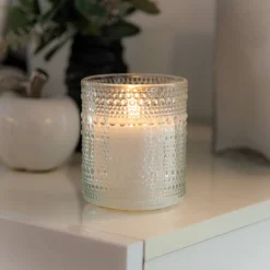 LED-Kerze 3D 'Perla' 9 x 9 x 10 cm