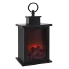 LED-Laterne 'Kamin' schwarz 14 x 14 x 24 cm
