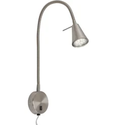 LED-Leseleuchte 'Tusa' nickel matt 45 x 8 x 20,5 cm 400 lm