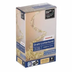 LED-Lichterdraht 640 LEDs warmweiß 190 cm