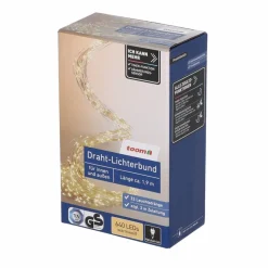 LED-Lichterdraht 640 LEDs warmweiß 190 cm