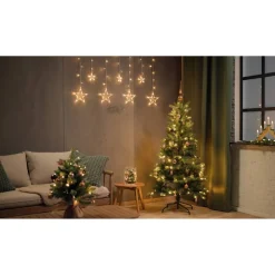 LED-Lichtervorhang 'Stern' 84 LEDs warmweiß 120 cm