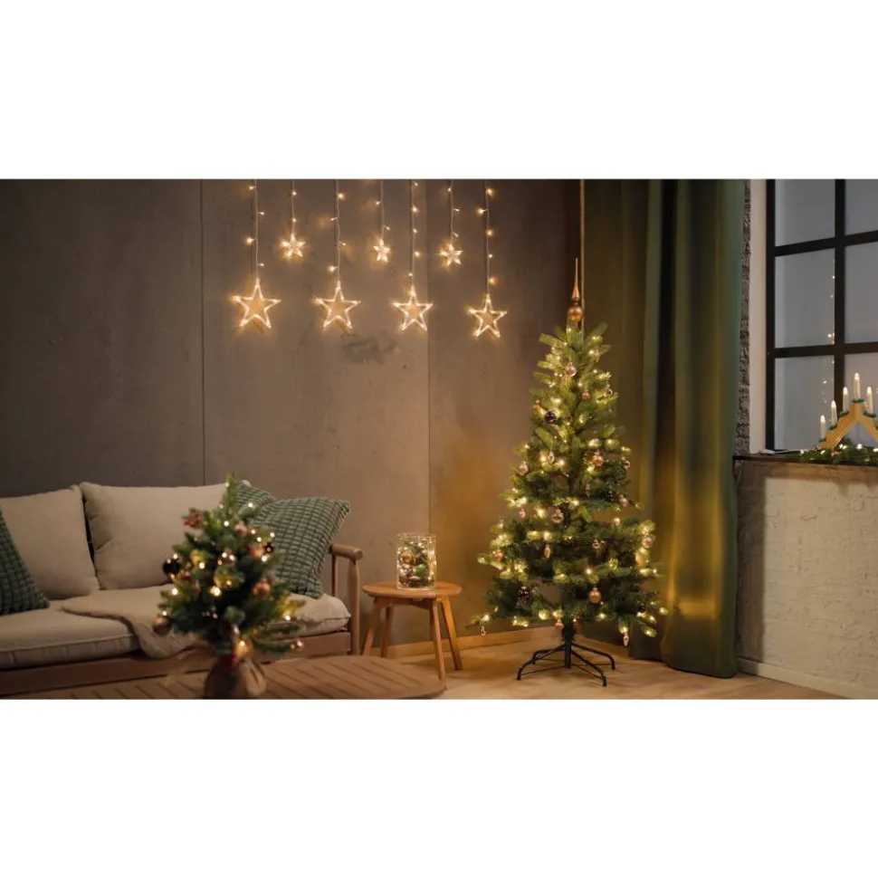 LED-Lichtervorhang 'Stern' 84 LEDs warmweiß 120 cm