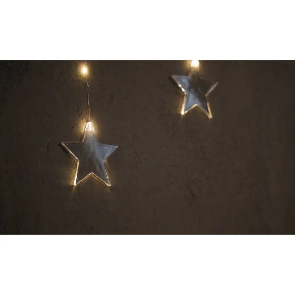 LED-Lichtervorhang 'Stern' 52 LEDs warmweiß 150 cm