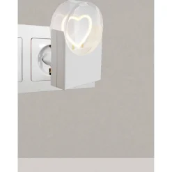 LED-Nachtlicht 'Herz' weiß 8 x 5 cm