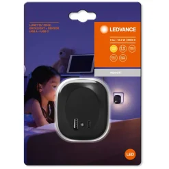 LED-Nachtlicht 'Lunetta Edge' schwarz USB A/C 58 x 60 x 70 mm