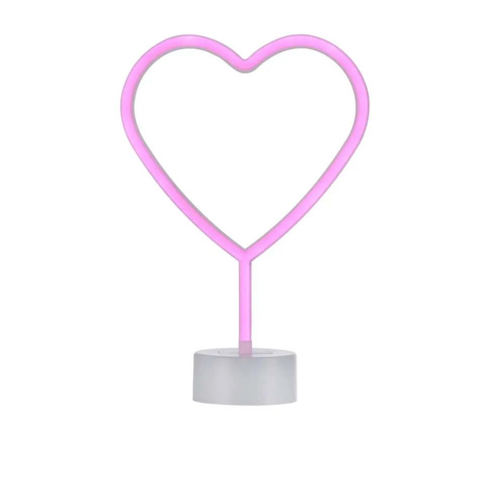 LED-Neon-Bild 'Herz' mehrfarbig 20 x 30 x 8,5 cm