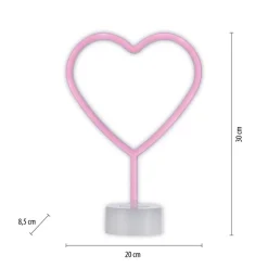 LED-Neon-Bild 'Herz' mehrfarbig 20 x 30 x 8,5 cm