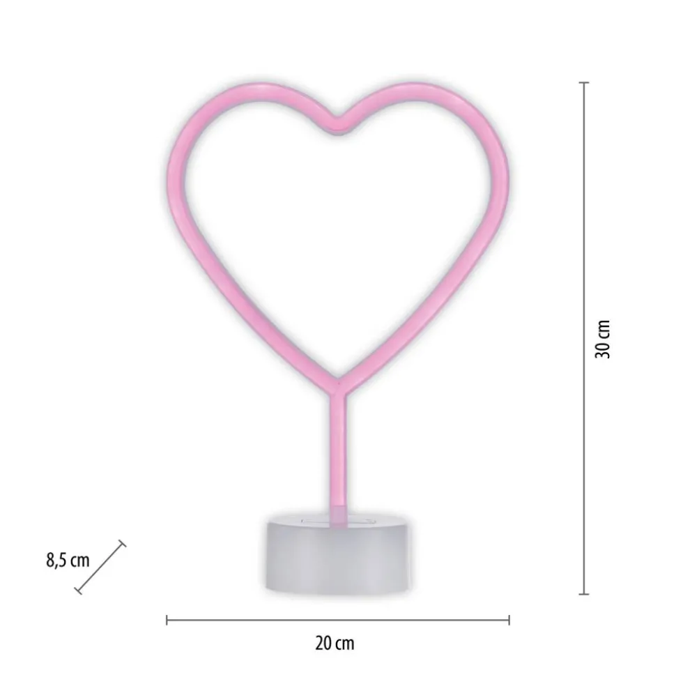 LED-Neon-Bild 'Herz' mehrfarbig 20 x 30 x 8,5 cm