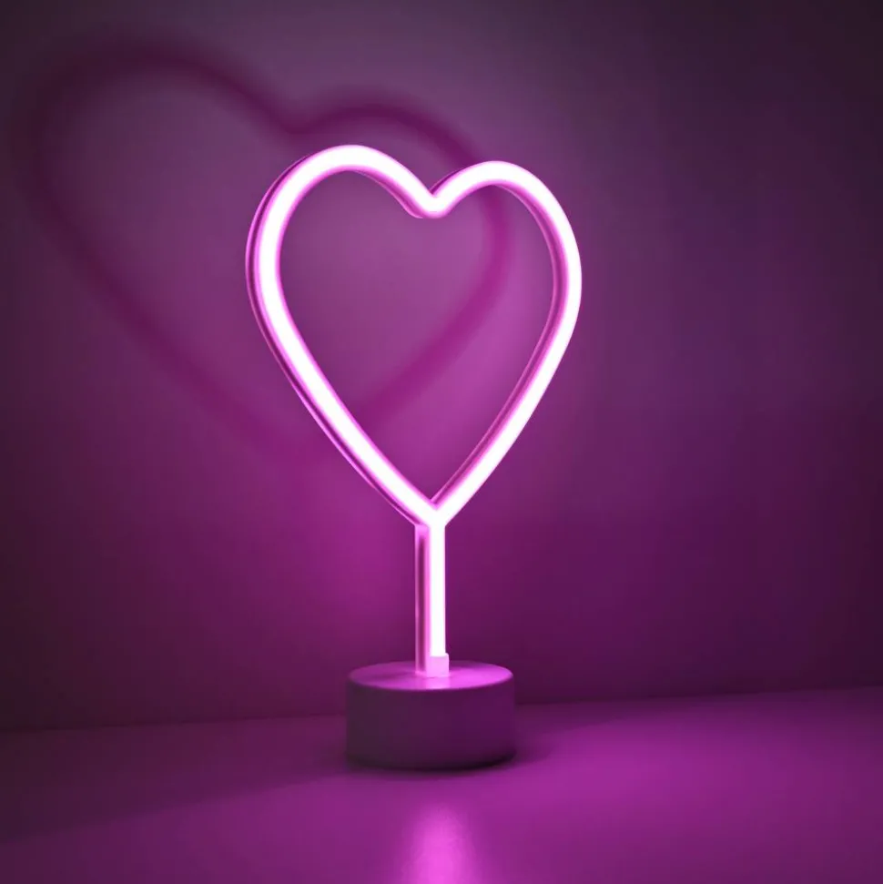 LED-Neon-Bild 'Herz' mehrfarbig 20 x 30 x 8,5 cm