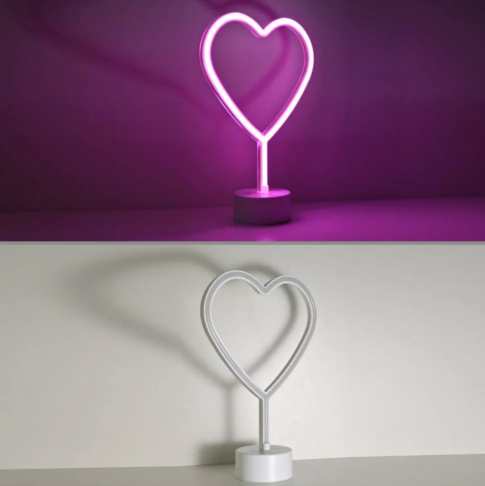 LED-Neon-Bild 'Herz' mehrfarbig 20 x 30 x 8,5 cm