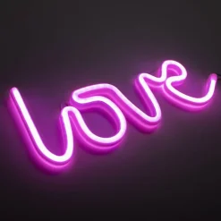 LED-Neon-Bild 'Love' mehrfarbig 34,3 x 12,5 x 2 cm