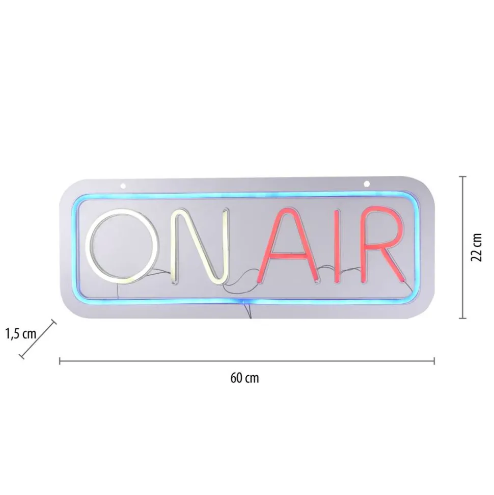 LED-Neon-Bild 'On Air' mehrfarbig 60 x 22 x 1,5 cm