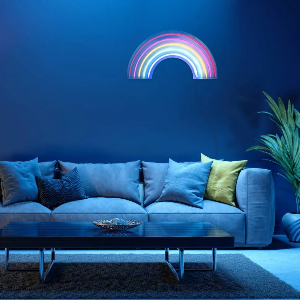 LED-Neon-Bild 'Rainbow' mehrfarbig 63 x 32 x 1,5 cm
