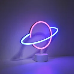 LED-Neon-Bild 'Saturn' mehrfarbig 30 x 24 x 8,5 cm
