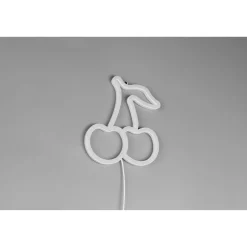 LED-Neon-Wandleuchte 'Cerise' transparent 19,5 x 22 x 1,6 cm