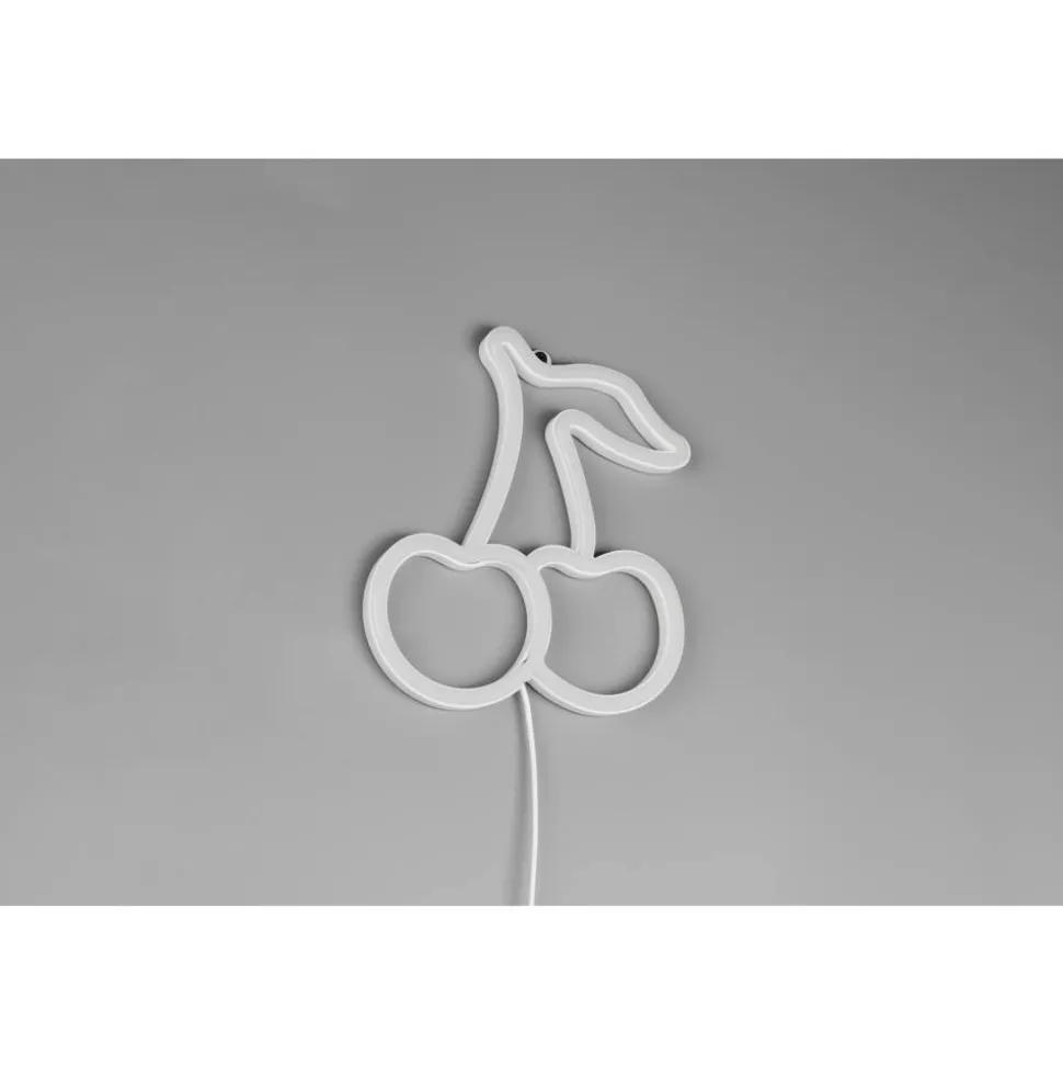 LED-Neon-Wandleuchte 'Cerise' transparent 19,5 x 22 x 1,6 cm