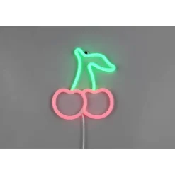 LED-Neon-Wandleuchte 'Cerise' transparent 19,5 x 22 x 1,6 cm