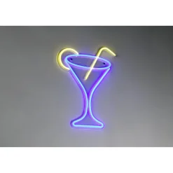 LED-Neon-Wandleuchte 'Cheers' transparent 32,5 x 43 x 1,6 cm