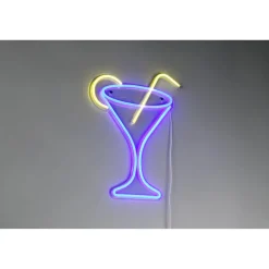 LED-Neon-Wandleuchte 'Cheers' transparent 32,5 x 43 x 1,6 cm