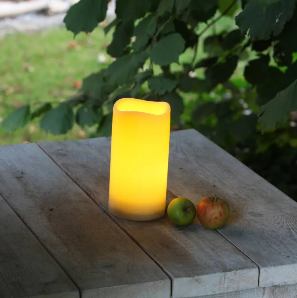 LED-Outdoor-Kerze Box 'Media' 10,5 x 10,5 x 21 cm inklusive Fernbedienung