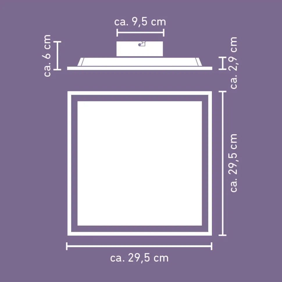LED-Panelleuchte 'Lena' weiß 18 W 2000 lm 30 x 30 cm