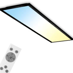 LED-Panelleuchte schwarz CCT 2600 lm Fernbedienung 100 x 25 x 6 cm