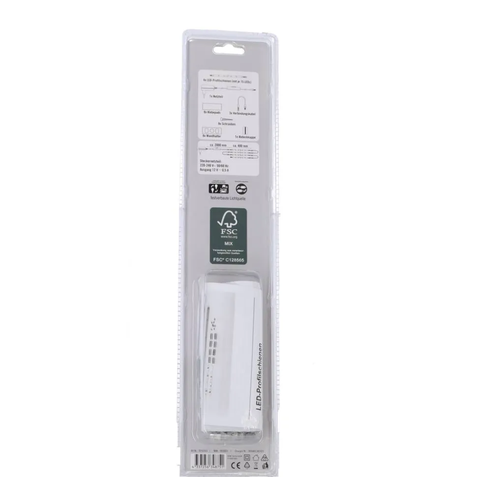 LED-Profilschienen-Set 5 W 4 x 15 LEDs 4 x 40 cm