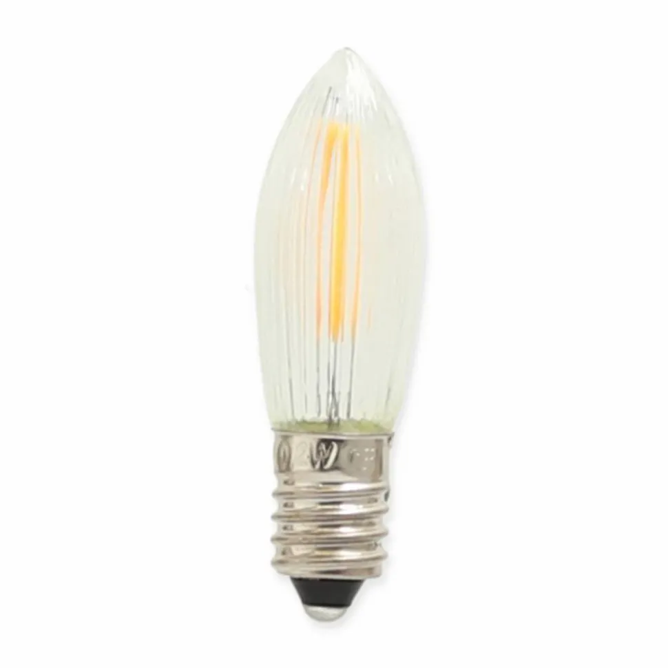 LED-Riffelkerzen E10 0,2 W 23 V 3 Stück