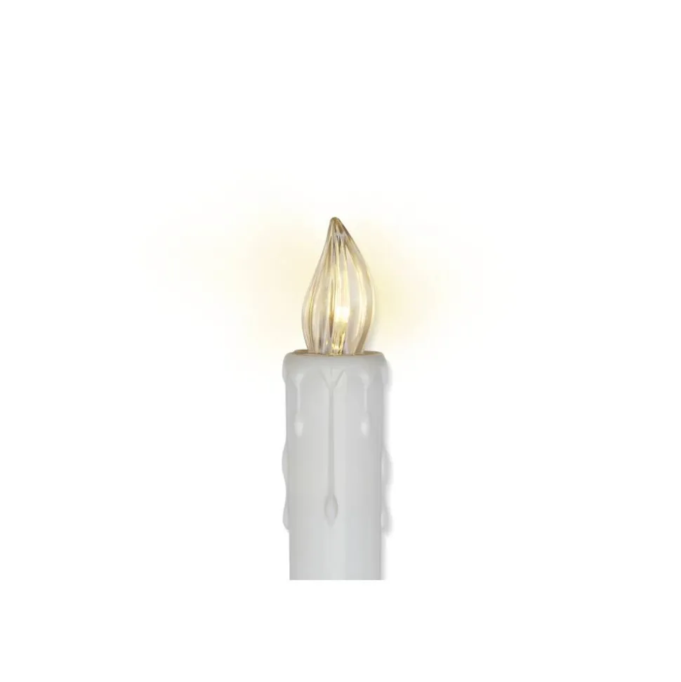 LED-Schaftkerzen-Erweiterungs-Set 5 LEDs warmweiß Ø 1,7 x 10,5 cm 5 Stück
