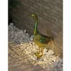 LED-Solar-Dekoleuchte 'Ente' goldfarben/grün 45,5 cm