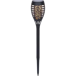 LED-Solarfackel-Set schwarz 43 cm, 5 Stück