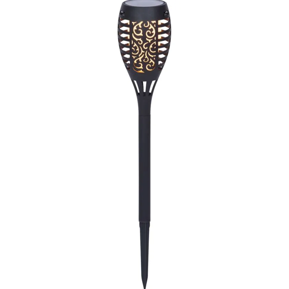 LED-Solarfackel-Set schwarz 43 cm, 5 Stück