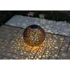 LED-Solarkugel 'Lochmuster' Ø 25 cm
