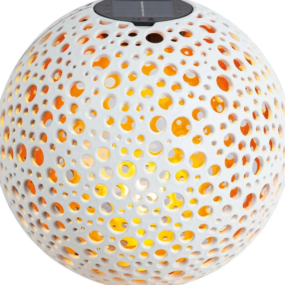 LED-Solarkugel weiß/bronzefarben Ø 25 cm