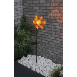 LED-Solarleuchte 'Blüte' orange 71 cm