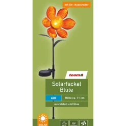 LED-Solarleuchte 'Blüte' orange 71 cm