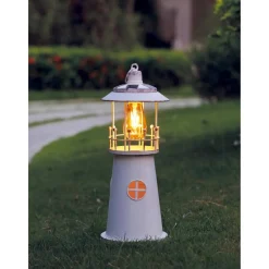 LED-Solarleuchte 'Leuchtturm' 46 cm weiß