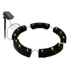LED-Solar-Leuchtring für Blumentopf schwarz Ø 30 cm
