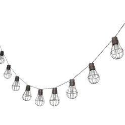 LED-Solar-Lichterkette 'Kerzenbirne' schwarz 1,8 m