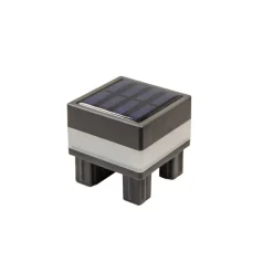 LED-Solar-Pfostenleuchte Kunststoff anthrazit 6,8 x 6,8, x 6,8 cm